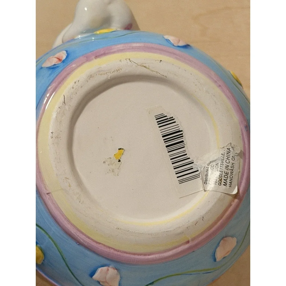Blossoms & Blooms Easter egg ceramic serving bowl